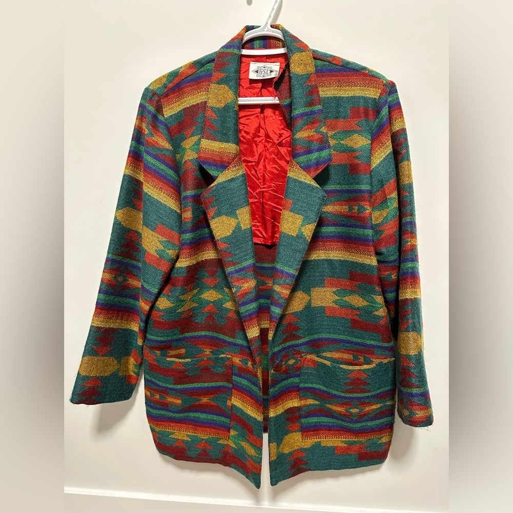GSL Multicolor Geometric Blazer